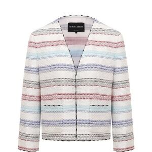 NWT Giorgio Armani Striped Paillette Jacket